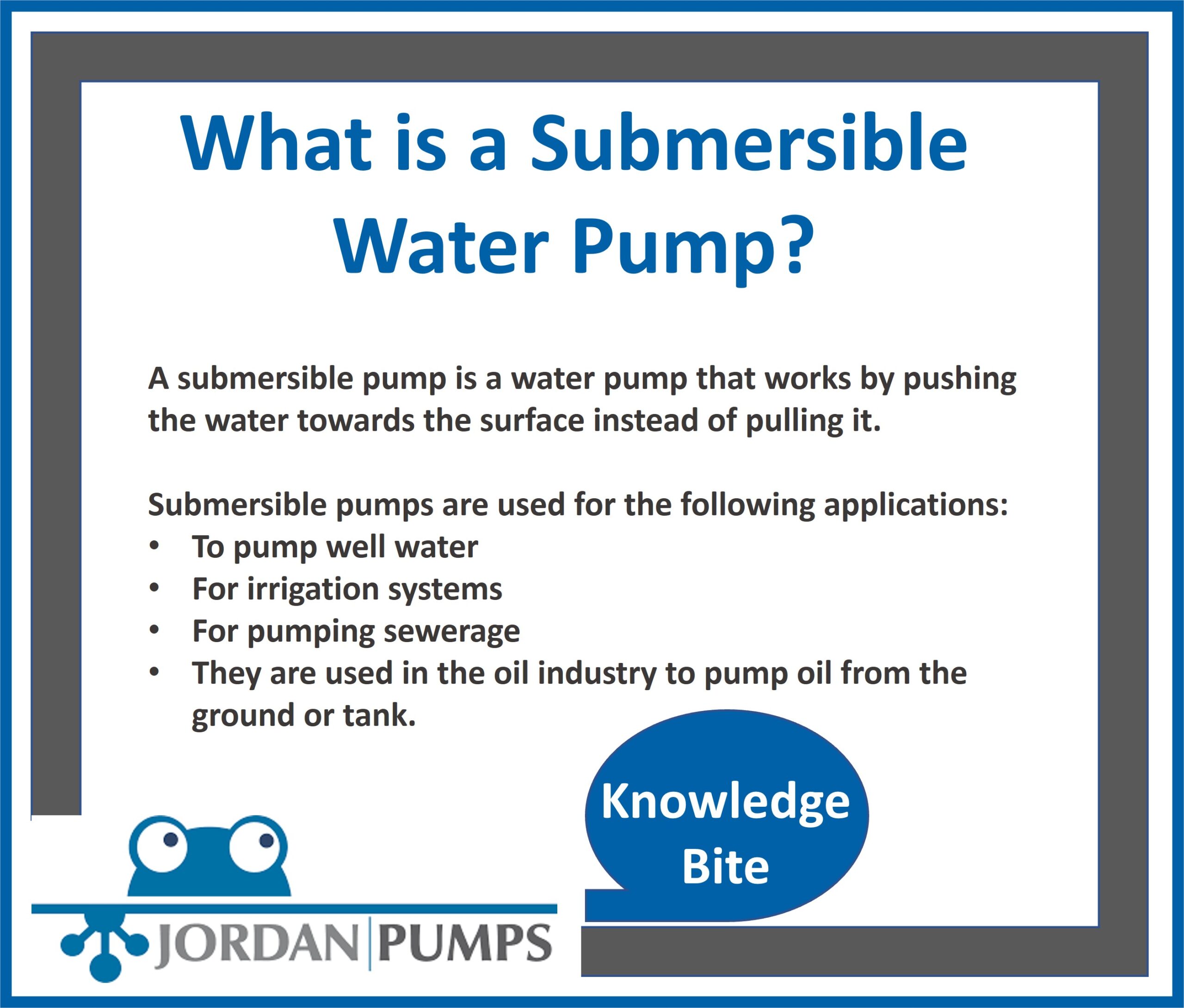 What is a submersible pump